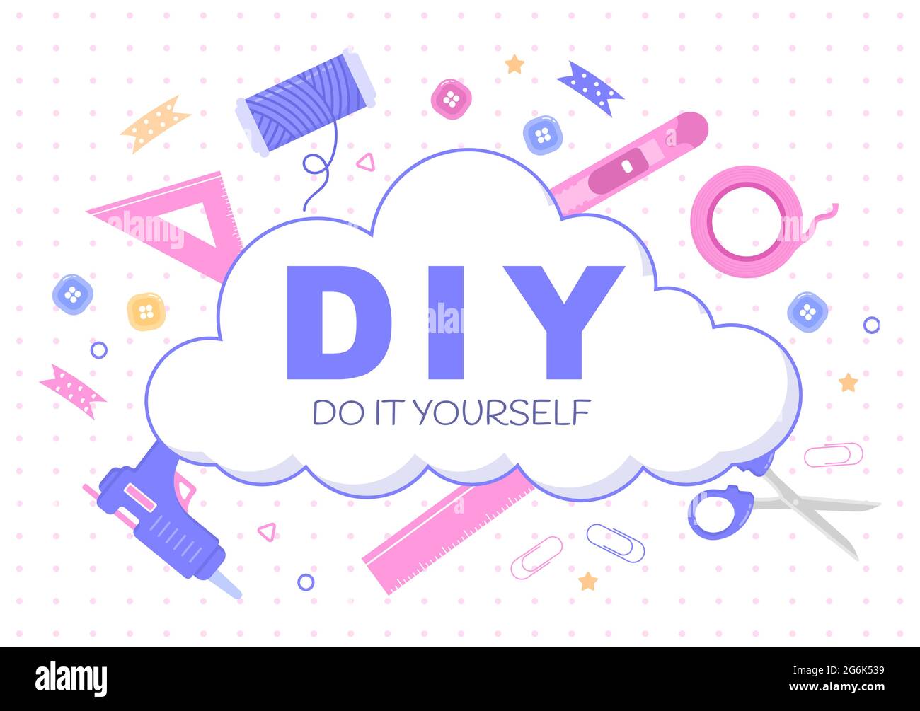 DIY Tools Do It Yourself Background Illustration For Home