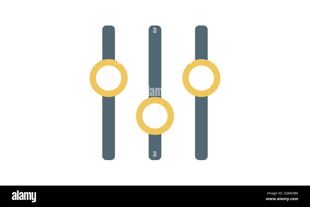 Equalizer icon. Music sound button Stock Vector