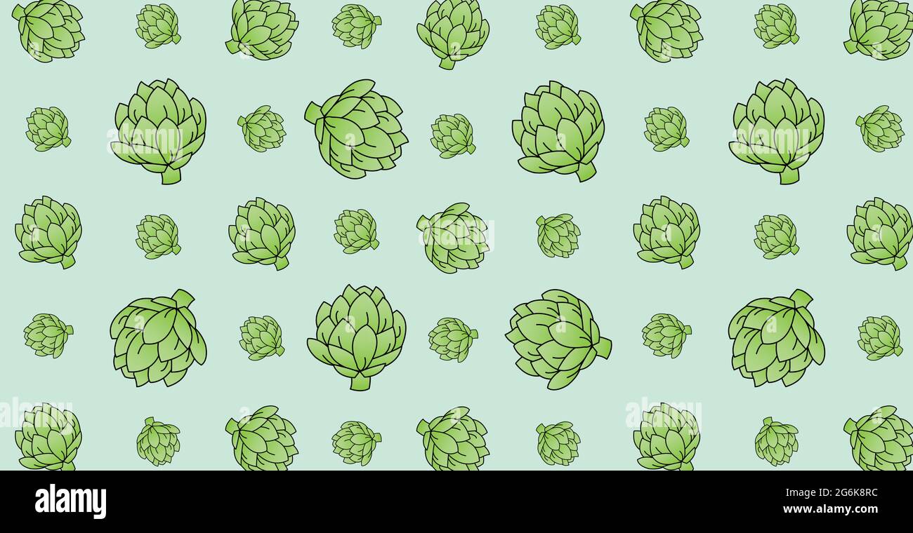 Seamless pattern, different leaves and branches - Vector illustration Stock Vector