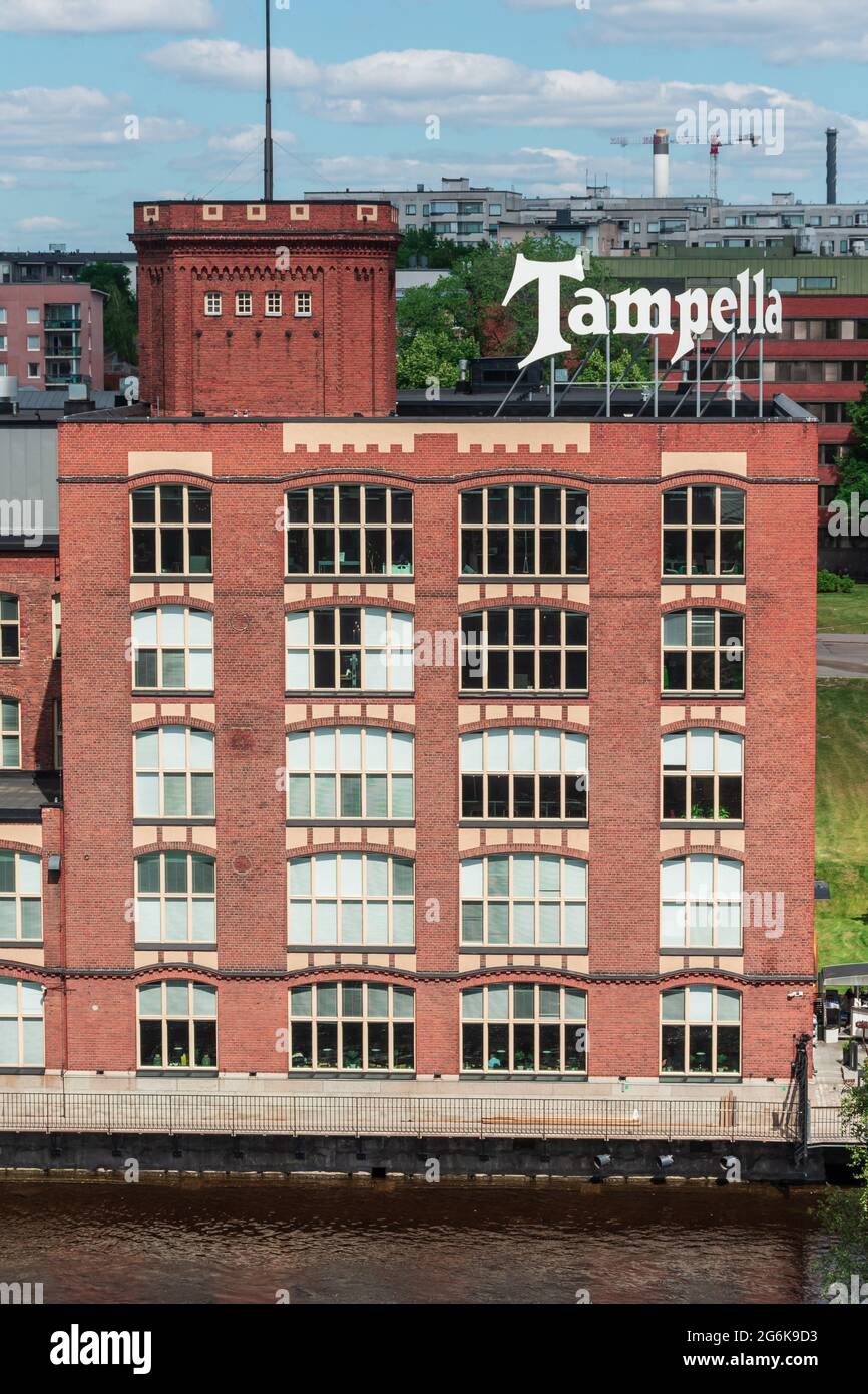 Old Tampella factory building in Tampere Finland Stock Photo