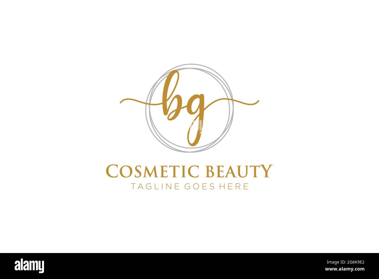 BG Feminine logo beauty monogram and elegant logo design, handwriting ...