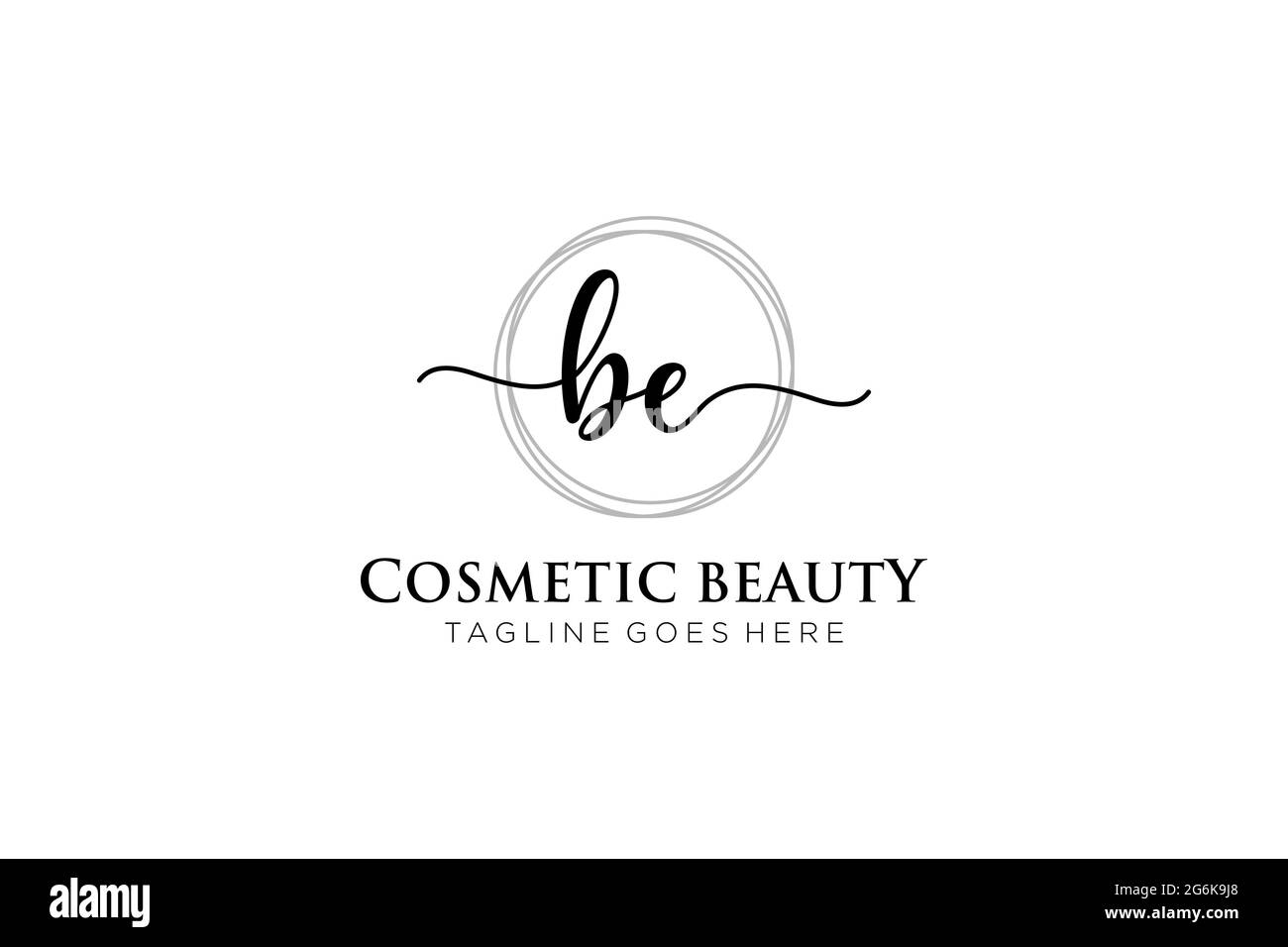 BE Feminine logo beauty monogram and elegant logo design, handwriting ...