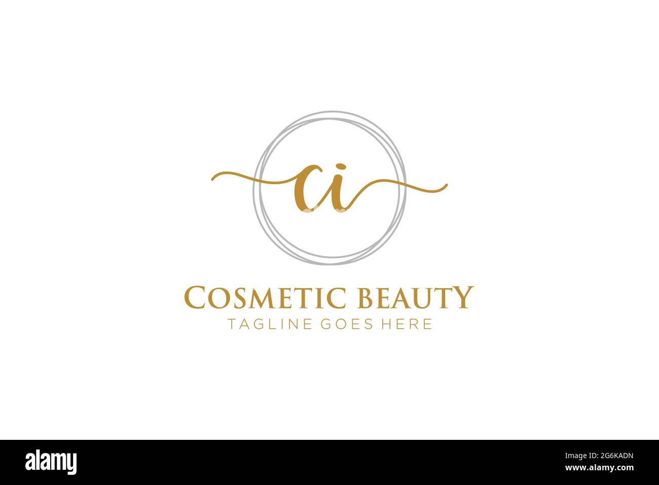 CI Feminine logo beauty monogram and elegant logo design, handwriting ...