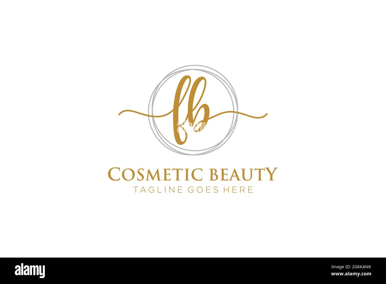 FB Feminine logo beauty monogram and elegant logo design, handwriting ...