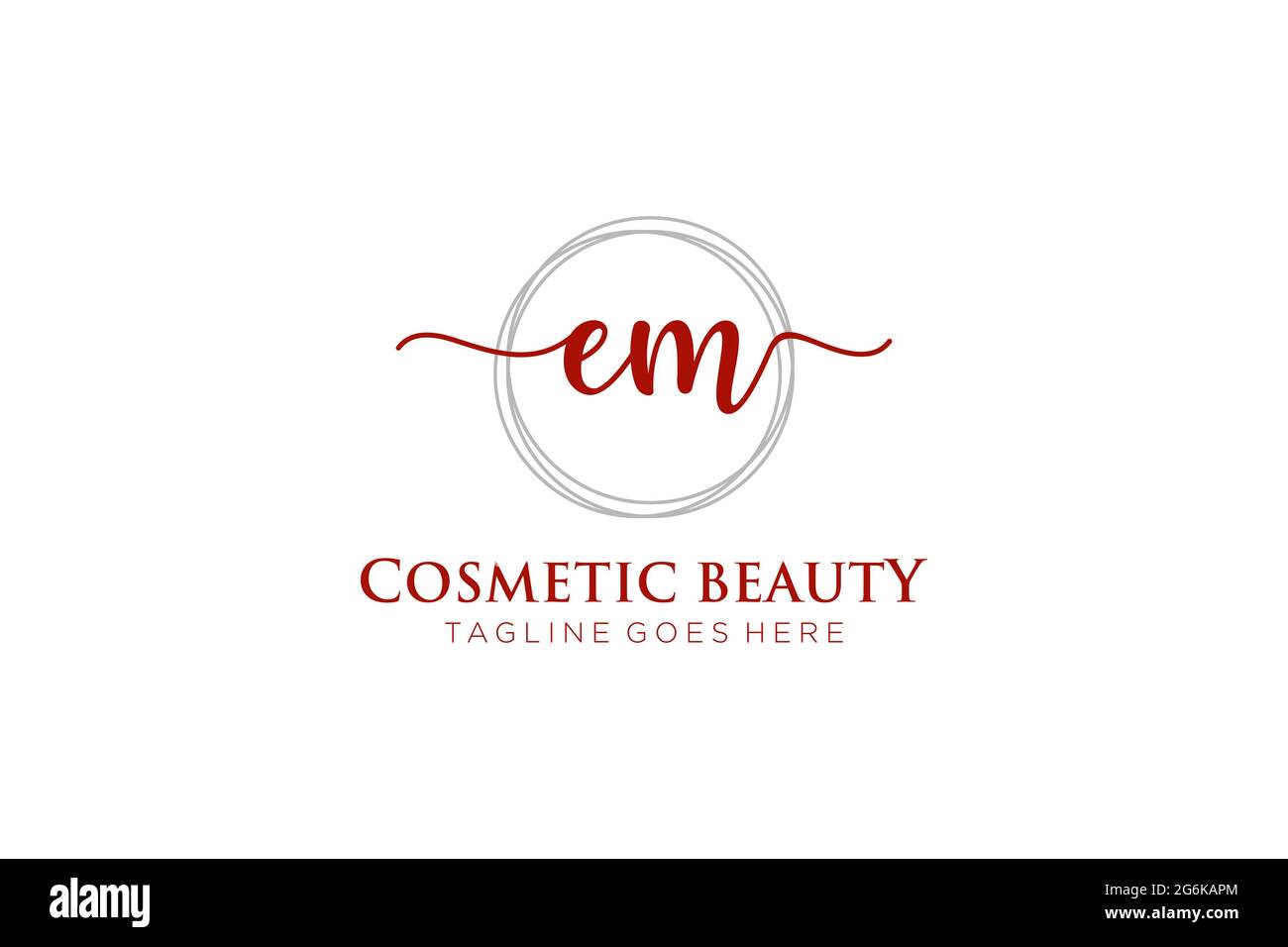 EM Feminine logo beauty monogram and elegant logo design, handwriting ...