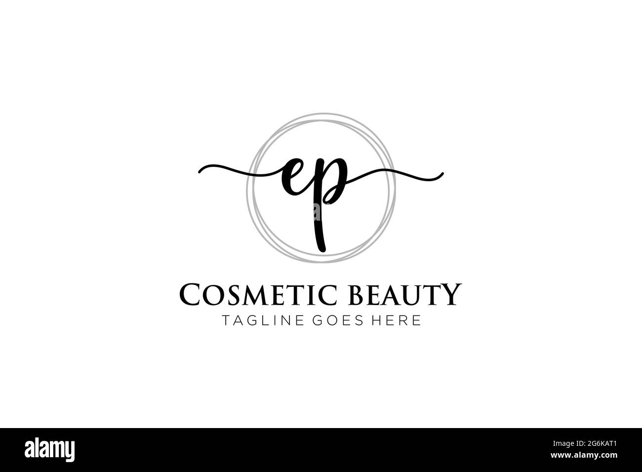 EP Feminine logo beauty monogram and elegant logo design, handwriting ...