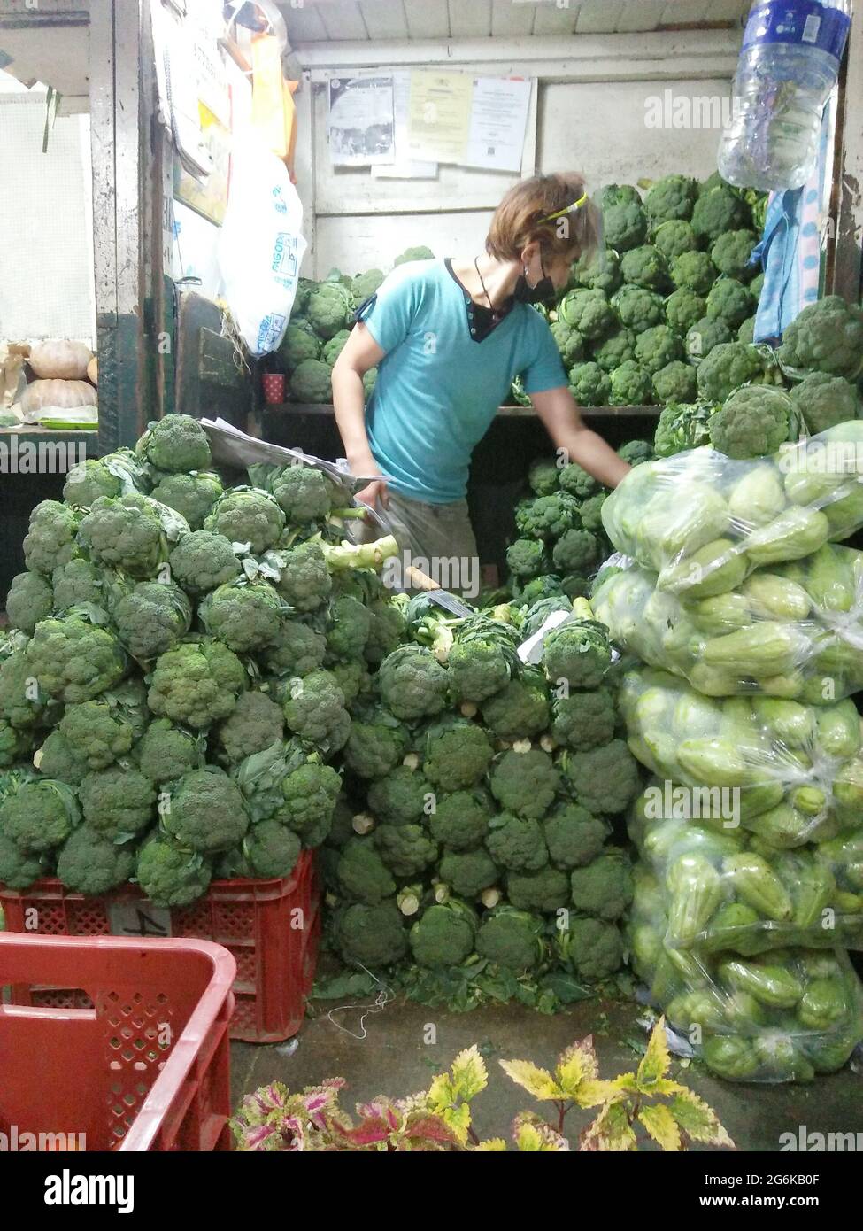 Vegetable seller in Baguio market, Philippines, Southeast Asia. Photo taken on June 25, 2021