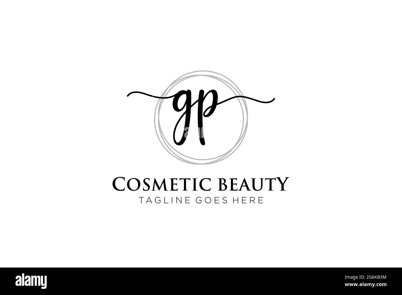 GP Feminine logo beauty monogram and elegant logo design, handwriting ...