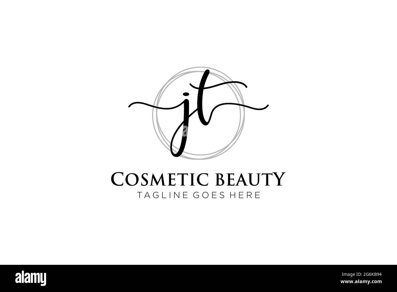 JT Feminine logo beauty monogram and elegant logo design, handwriting ...