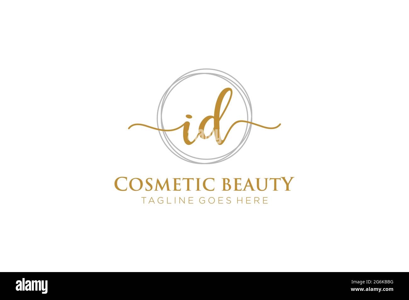 ID Feminine logo beauty monogram and elegant logo design, handwriting ...