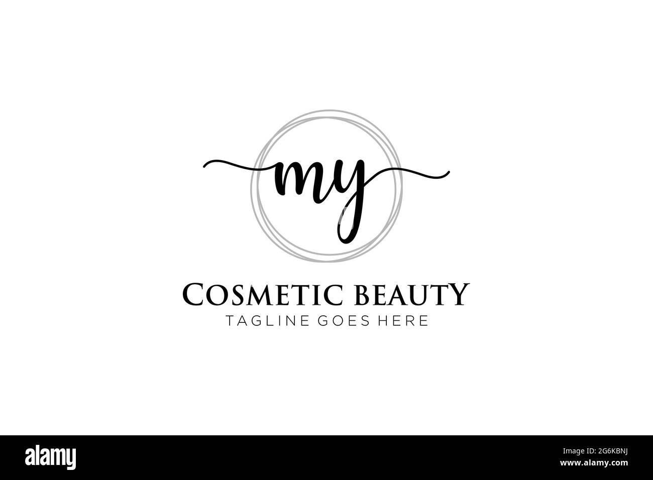 MY Feminine logo beauty monogram and elegant logo design, handwriting ...