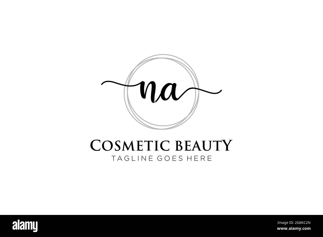 NA Feminine logo beauty monogram and elegant logo design, handwriting logo of initial signature, wedding, fashion, floral and botanical with creative Stock Vector