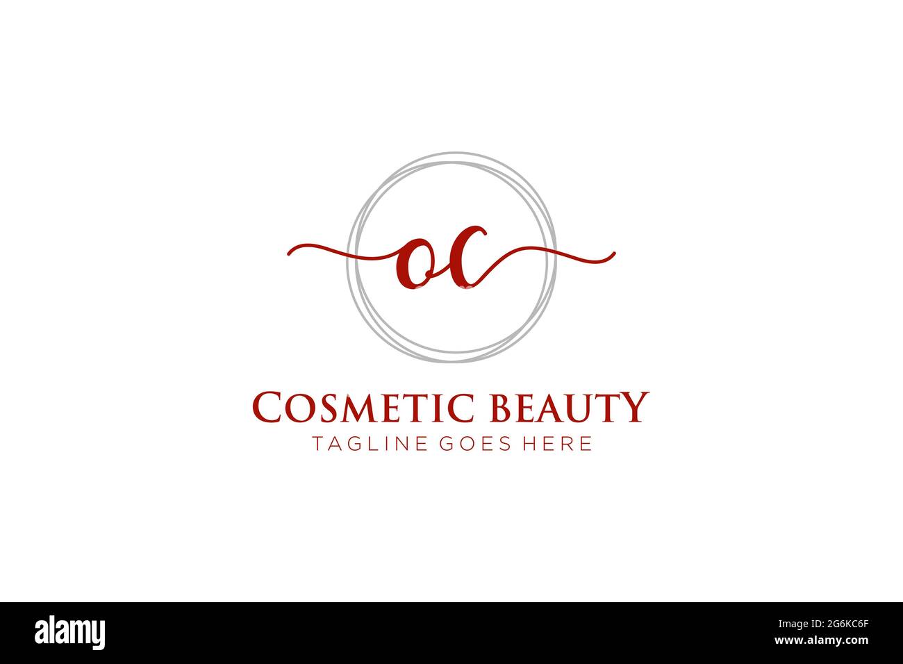 OC Feminine logo beauty monogram and elegant logo design, handwriting ...
