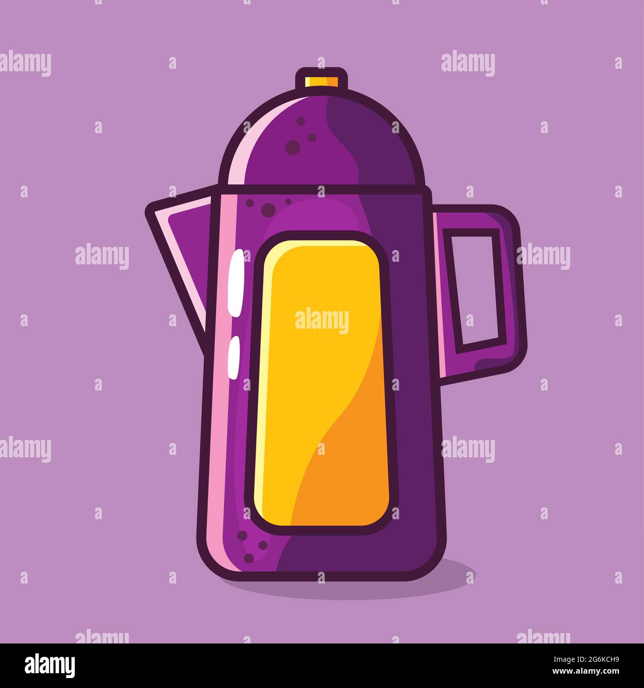 kettle kitchen utensil vector illustration in flat style Stock Vector