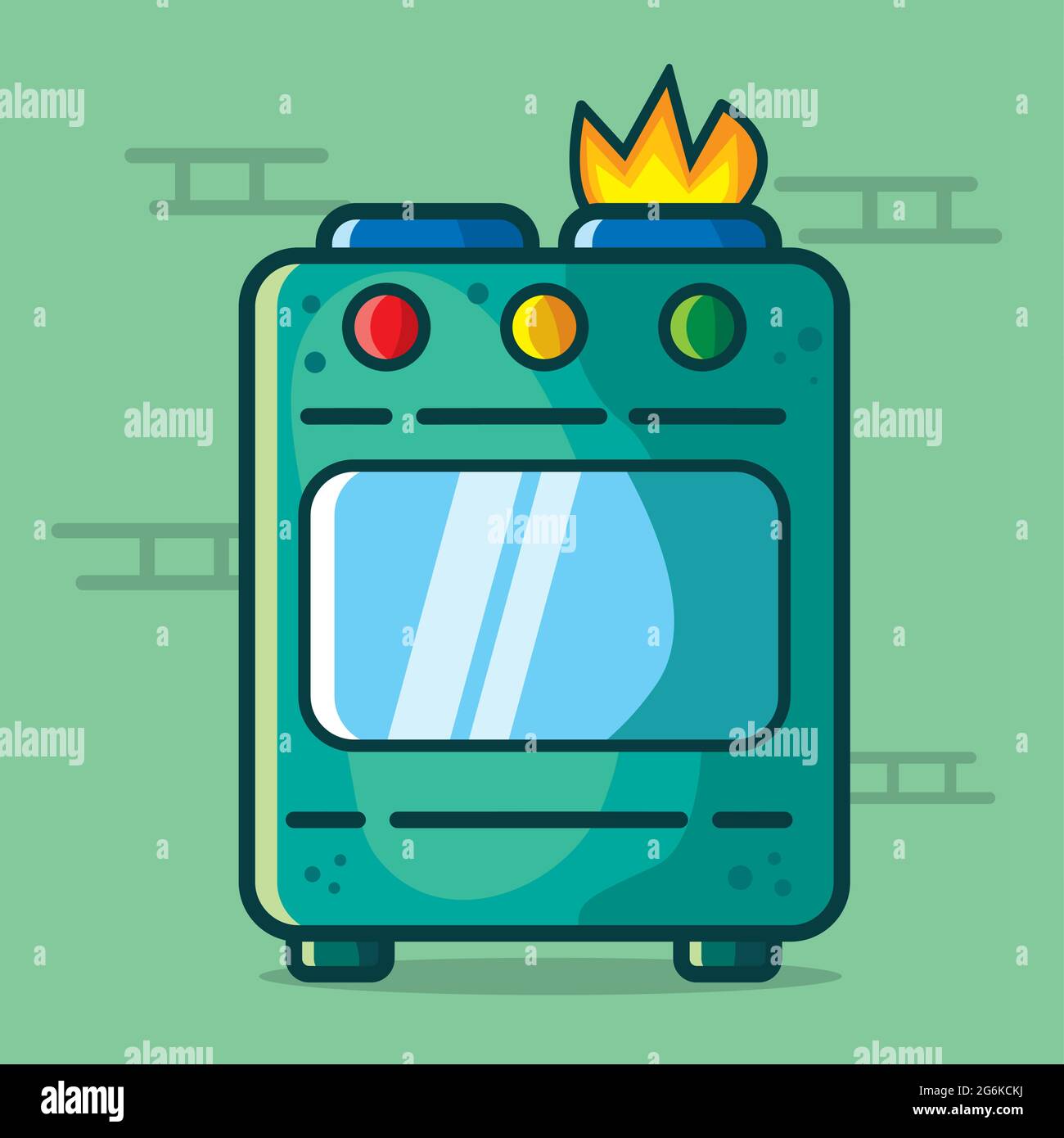 kitchen electric stove vector illustration in flat style Stock Vector Image & Art Alamy