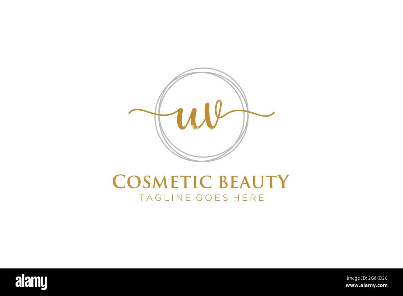 UV Feminine logo beauty monogram and elegant logo design, handwriting ...
