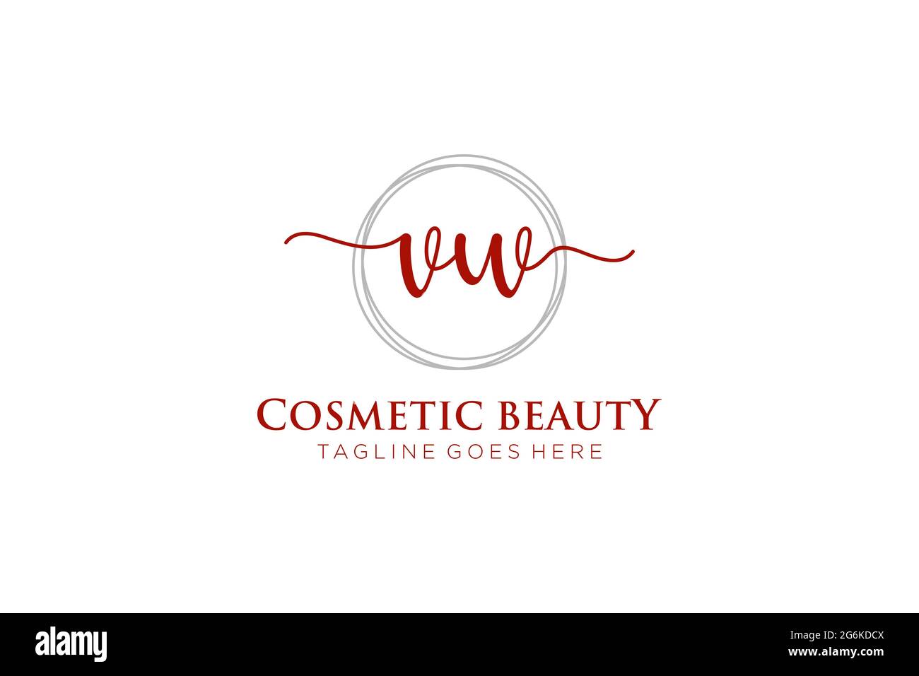VW Feminine logo beauty monogram and elegant logo design, handwriting ...