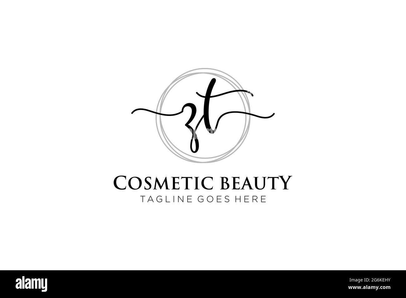 ZT Feminine logo beauty monogram and elegant logo design, handwriting ...
