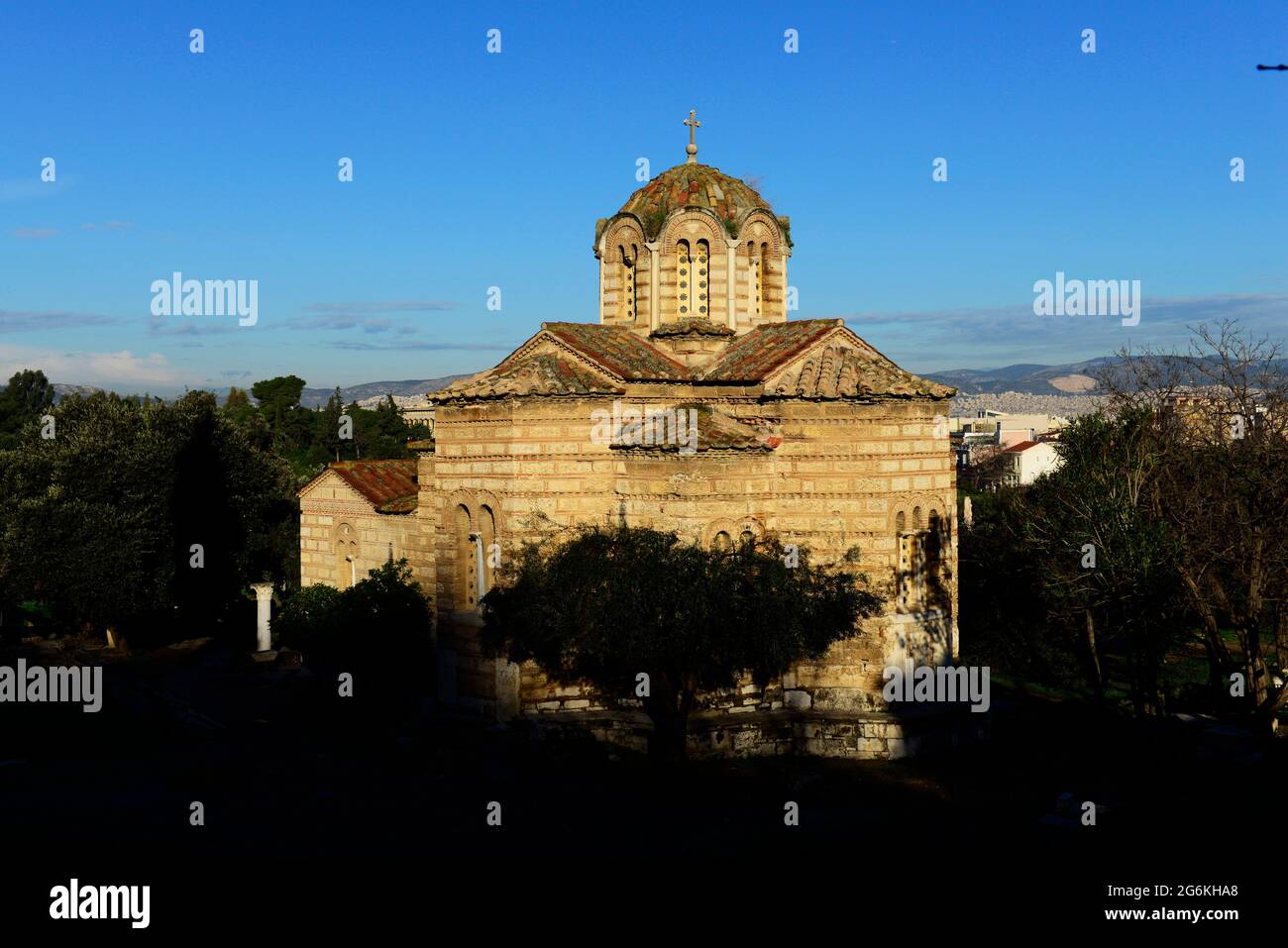 Church of the Holy Apostles in Athens, Greece. Stock Photo