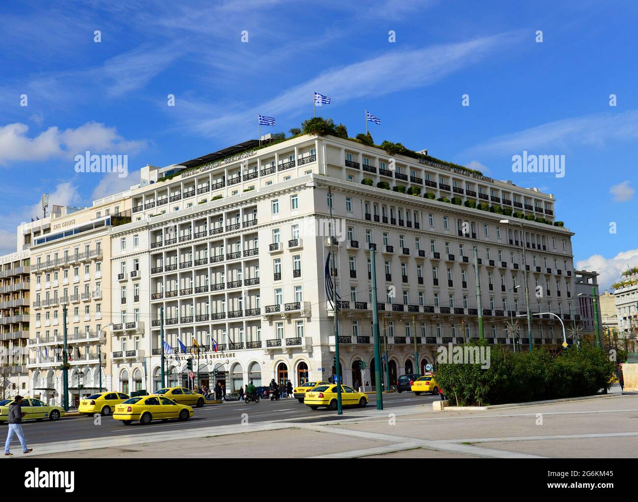 Hotel Grande Bretagne by the Syntagma Square in Athens, Greece. Stock Photo
