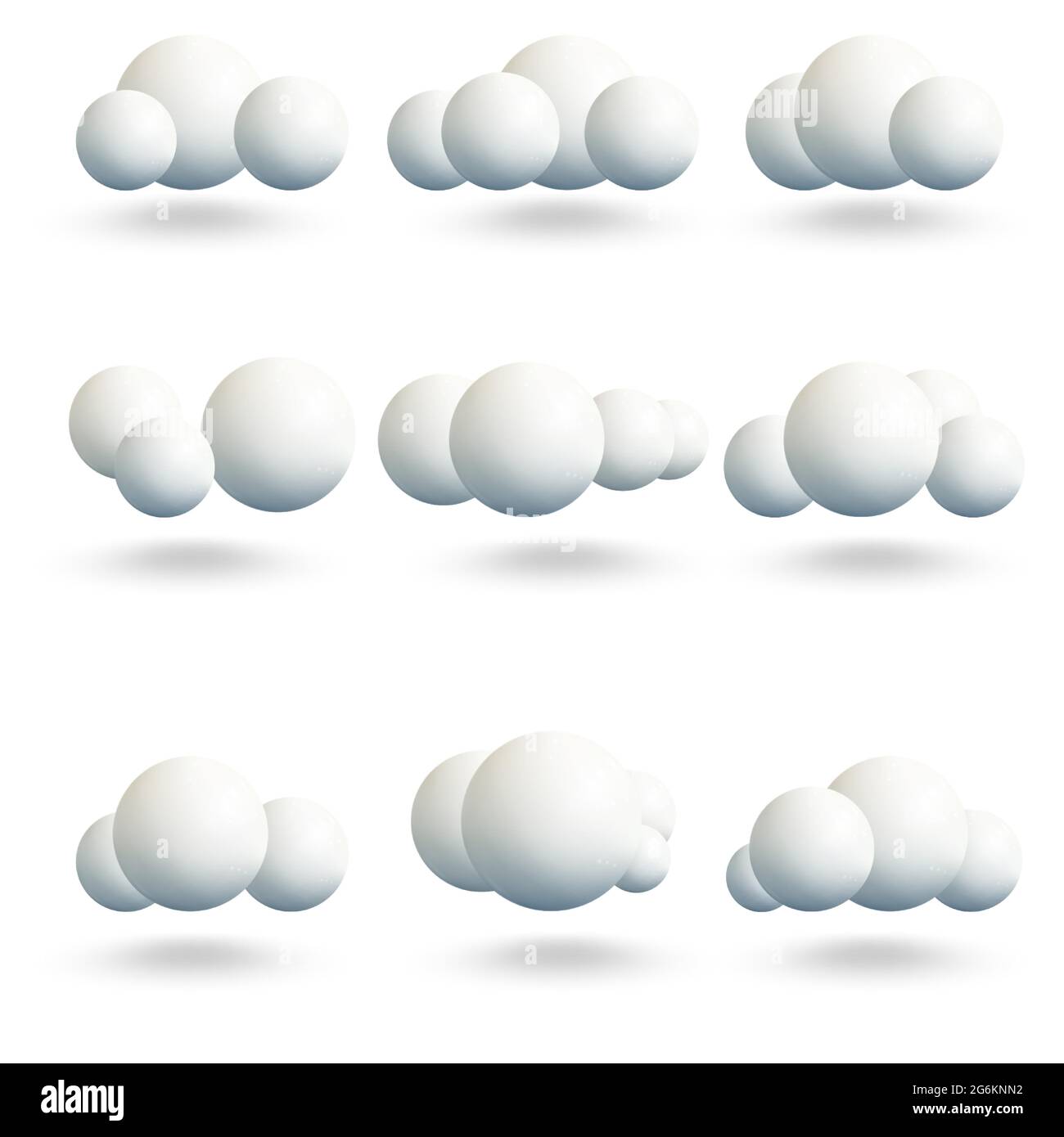 Download 3d White sphere clouds set Stock Vector Image & Art - Alamy
