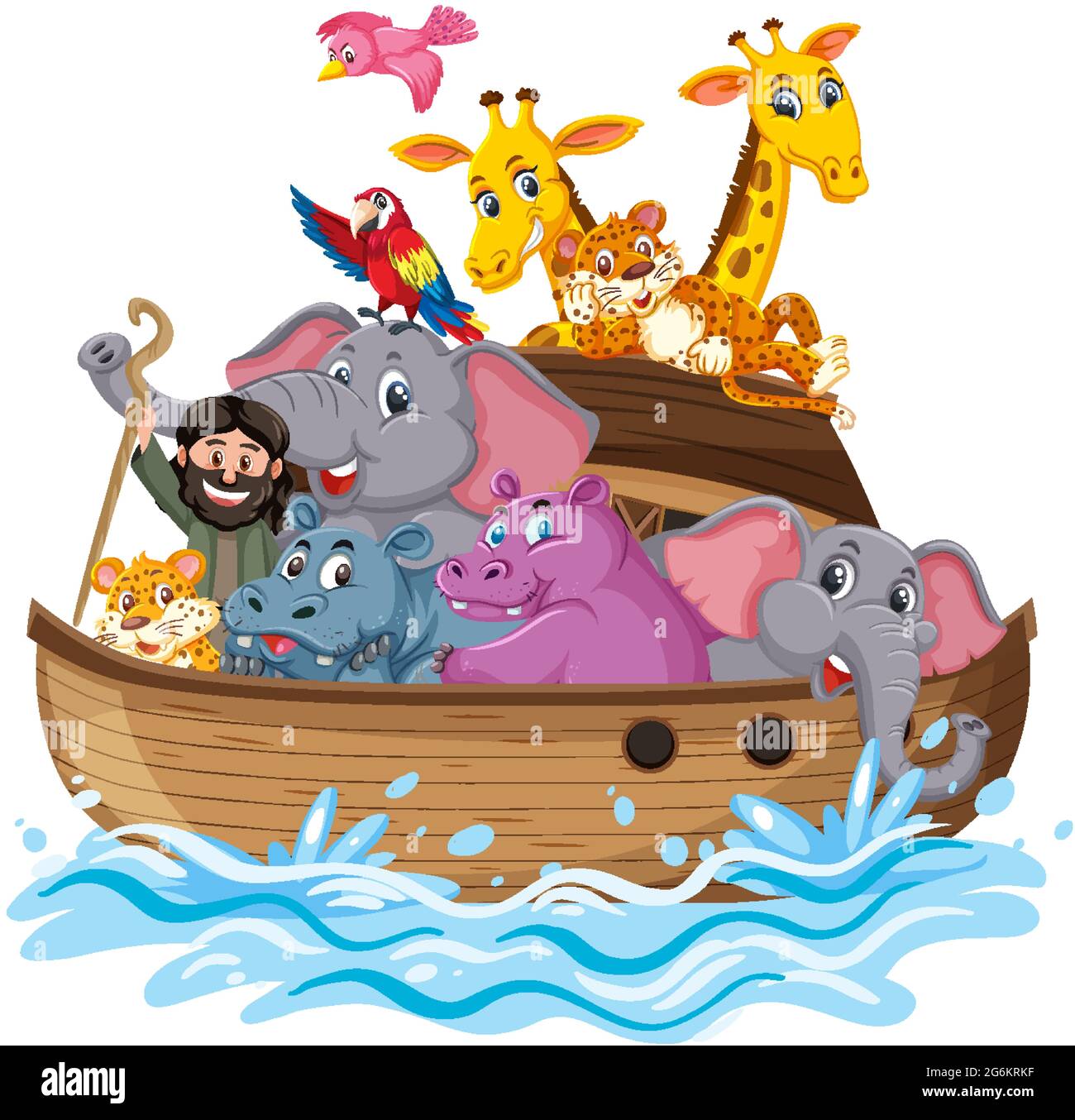 Animals on Noah's ark isolated on white background illustration Stock Vector Image & Art - Alamy Animals on Noah's ark isolated on white background illustration Stock Vector Image & Art - Alamy