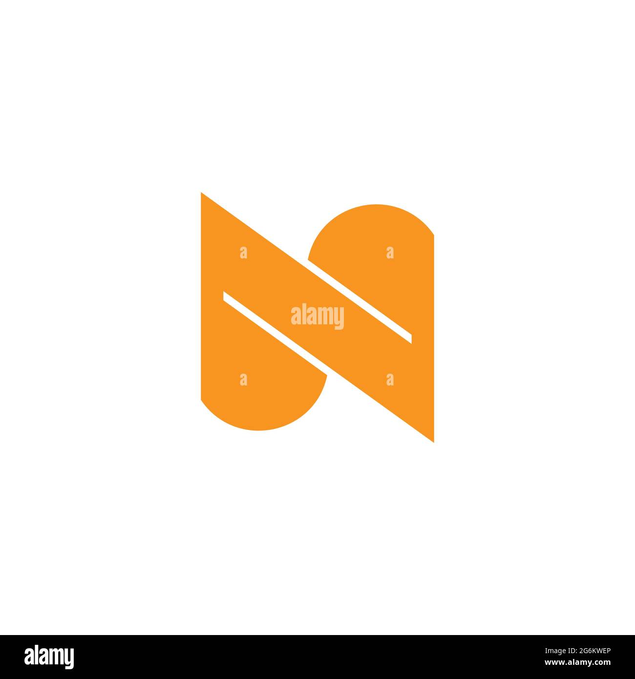 letter n flash geometric design simple logo vector Stock Vector