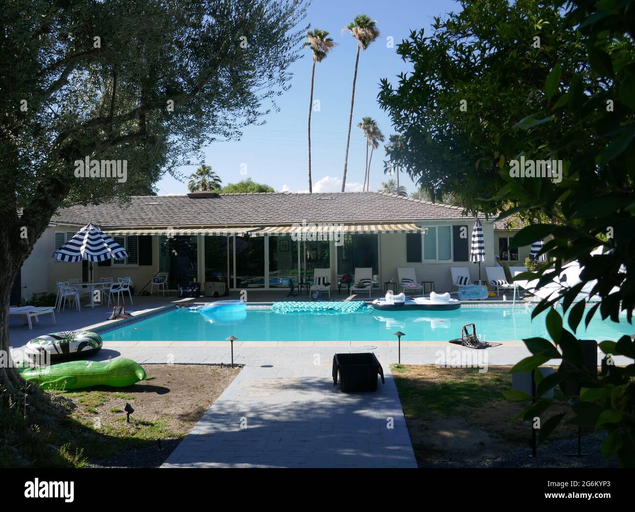 Palm Springs, California, USA 24th June 2021 A general view of atmosphere of Home of Hope, Entertainer Bob Hope's Former Home/house at 1188 E. El Alameda on June 24, 2021 in Palm Springs, California, USA. Photo by Barry King/Alamy Stock Photo Stock Photo