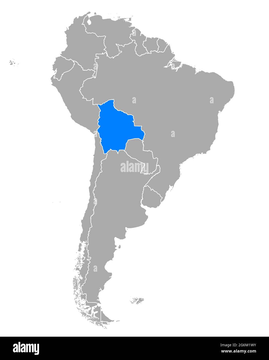 Map Of Bolivia In South America Stock Photo Alamy Map Of Bolivia In South America 2G6M1WY 