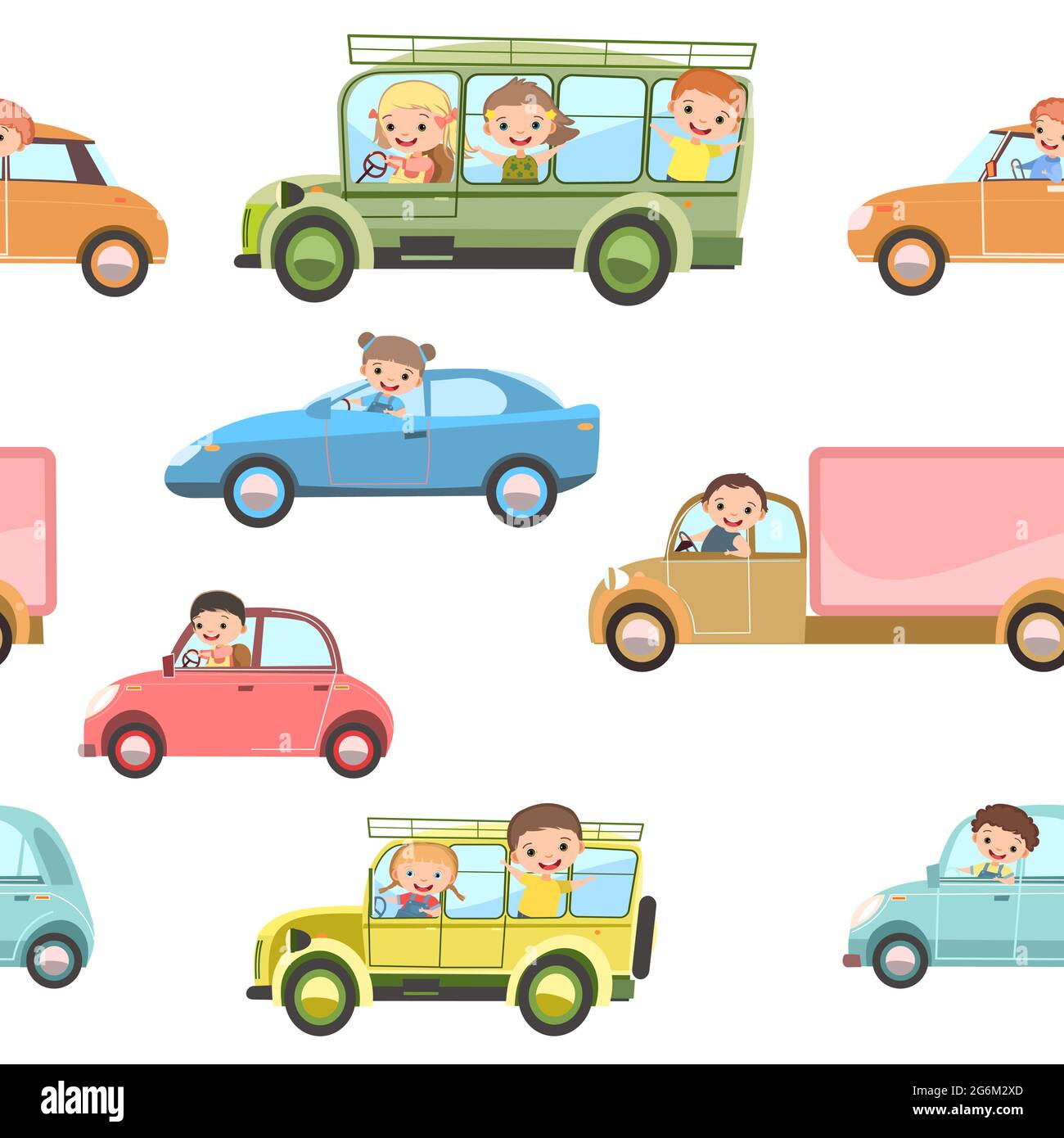 Children drive cars and bus. Seamless cartoon pattern. Kids motorists. Childrens background isolated. Various automobiles. Toy vehicle, motor and Stock Vector Image & Art - Alamy Children drive cars and bus. Seamless cartoon pattern. Kids motorists. Childrens background isolated. Various automobiles. Toy vehicle, motor and Stock Vector Image & Art - Alamy