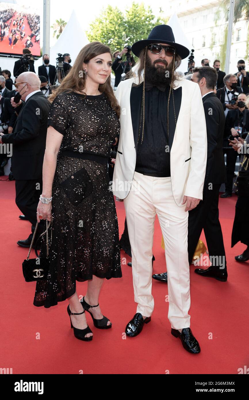 Sebastien Tellier and Amandine Martinon attend the Annette screening and opening ceremony during the 74th annual Cannes Film Festival on July 06, 2021 in Cannes, France Photo by David Niviere/ABACAPRESS.COM Stock Photo
