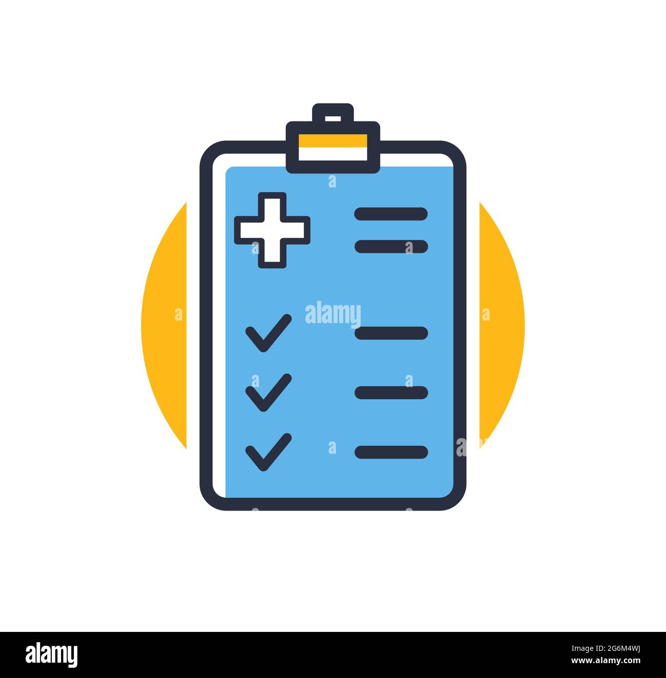 Medical card icon. Medical record isolated on white background. Design