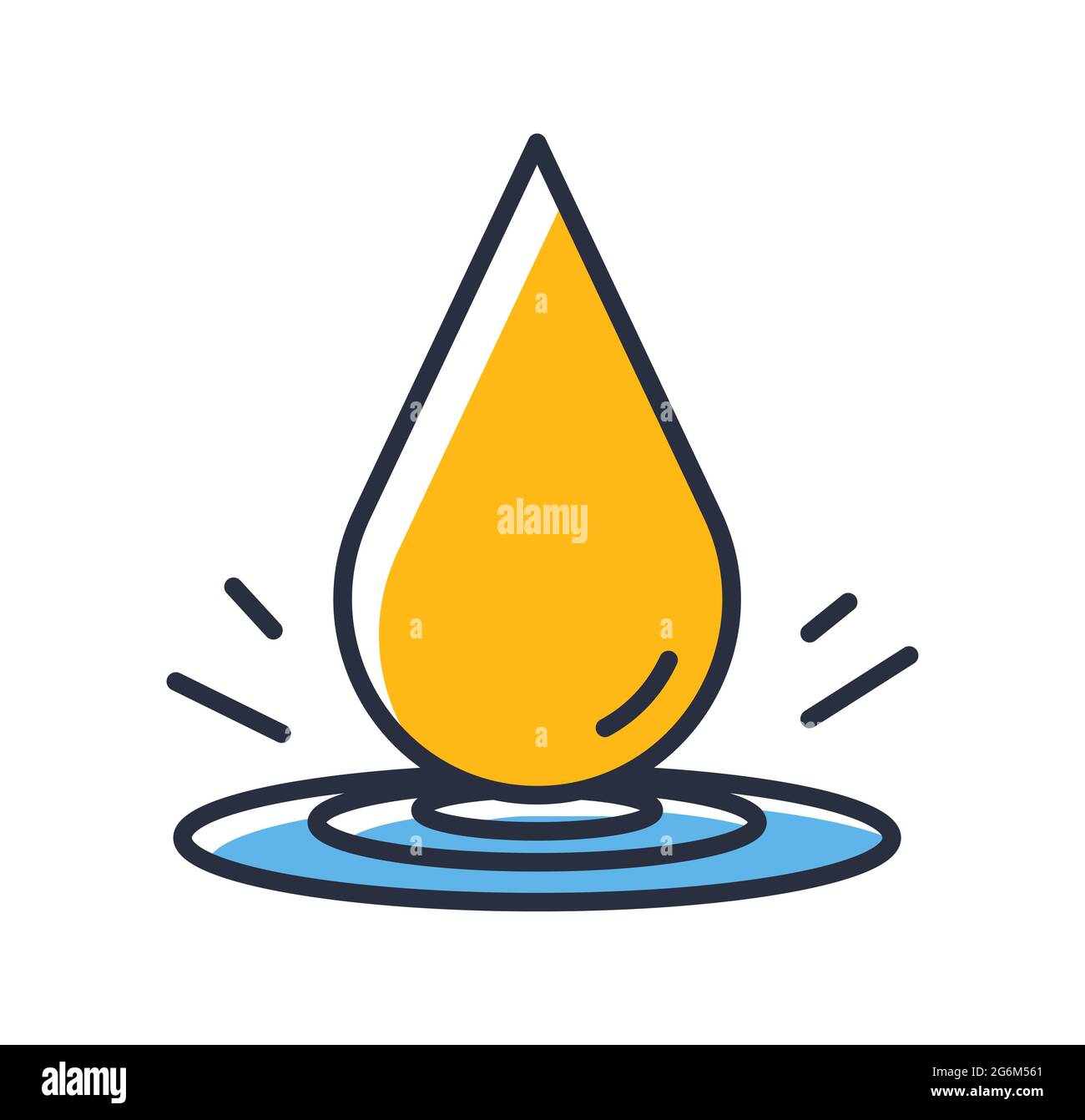 Drop of solution icon. A drop of water isolated on white background