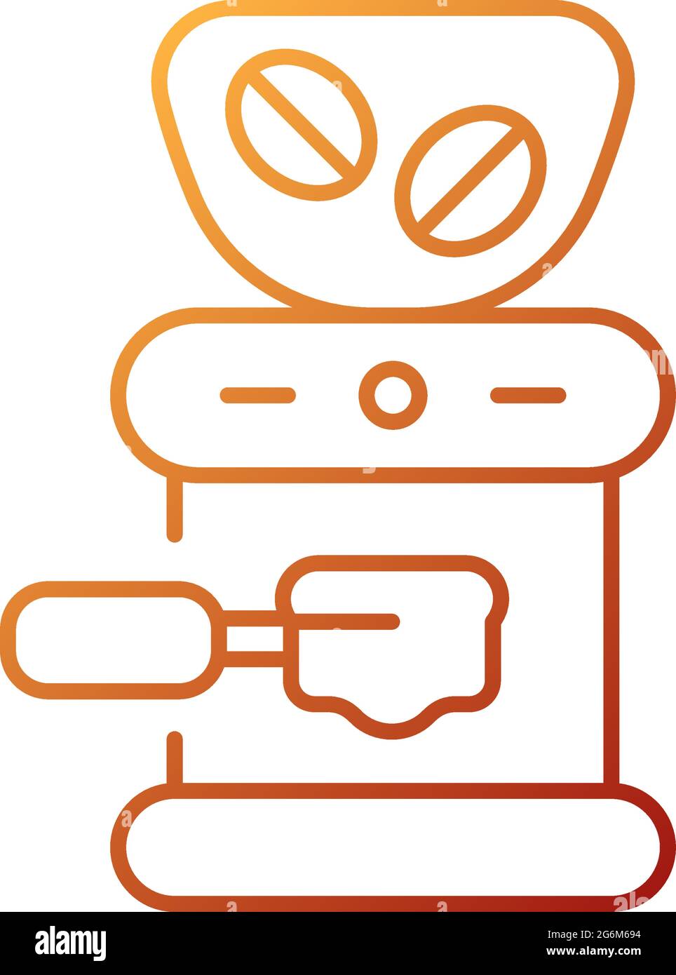 Coffee grinder gradient linear vector icon Stock Vector