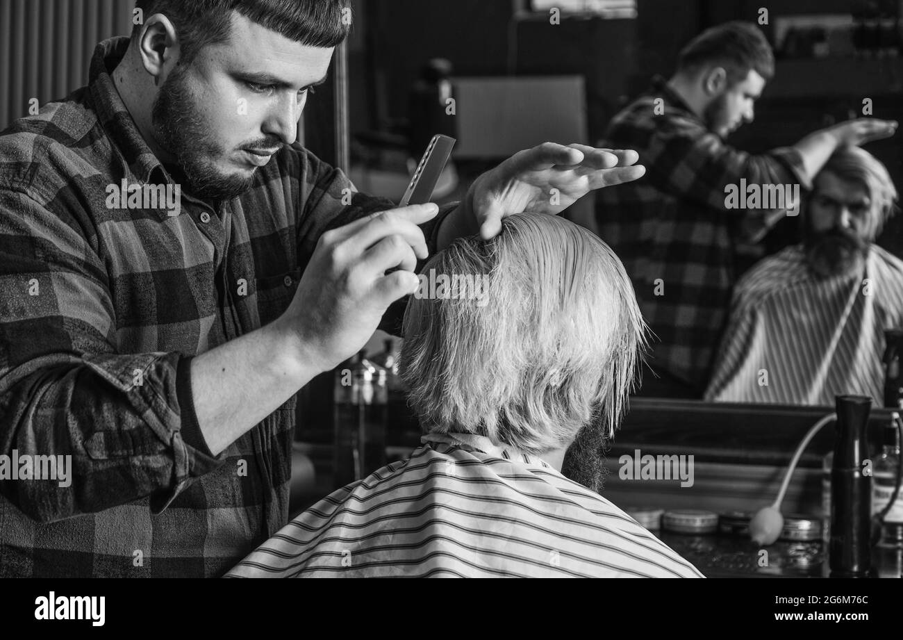 grooming. Personal stylist barber. retro and vintage
