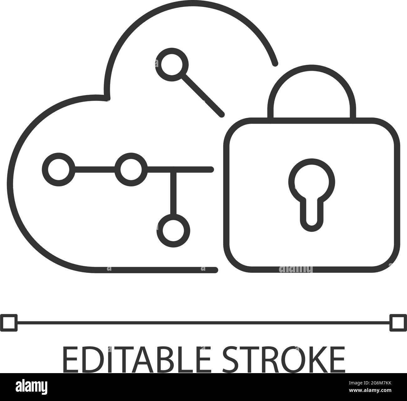 Cloud encryption linear icon Stock Vector Image & Art - Alamy