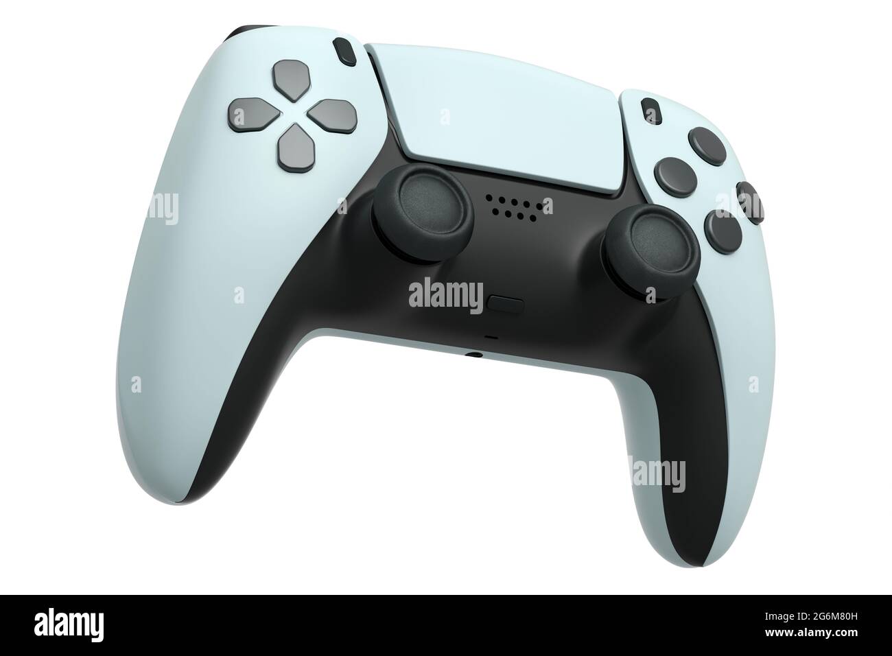 Realistic video game joystick on white background. 3D rendering of ...