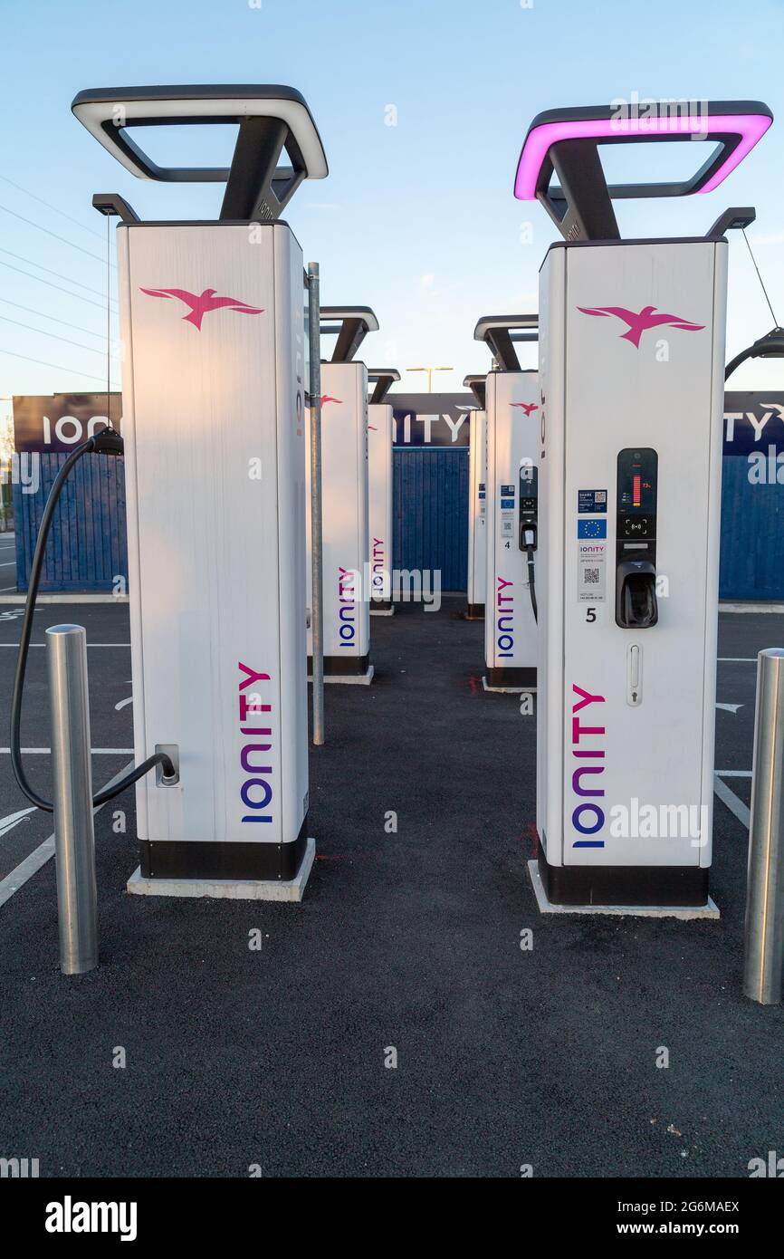 Ionity rapid electric charging station Stock Photo Alamy