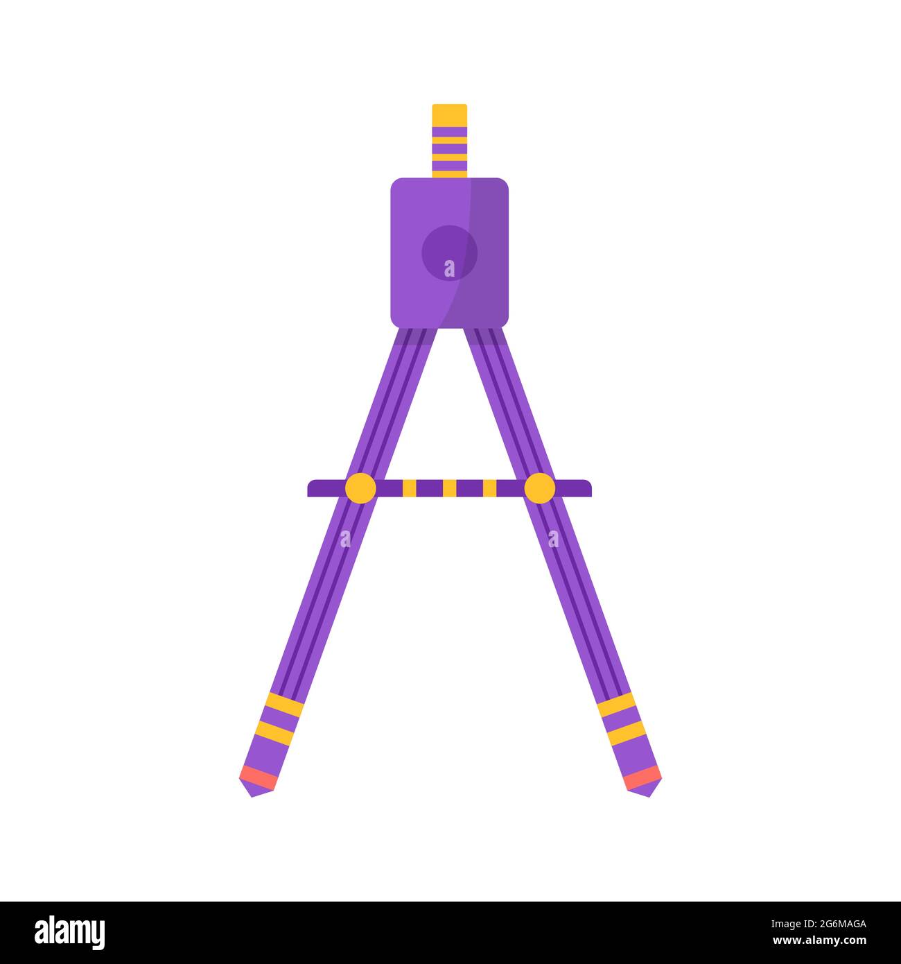 Icon of compas, divider tool. Vector illustration Stock Vector Image