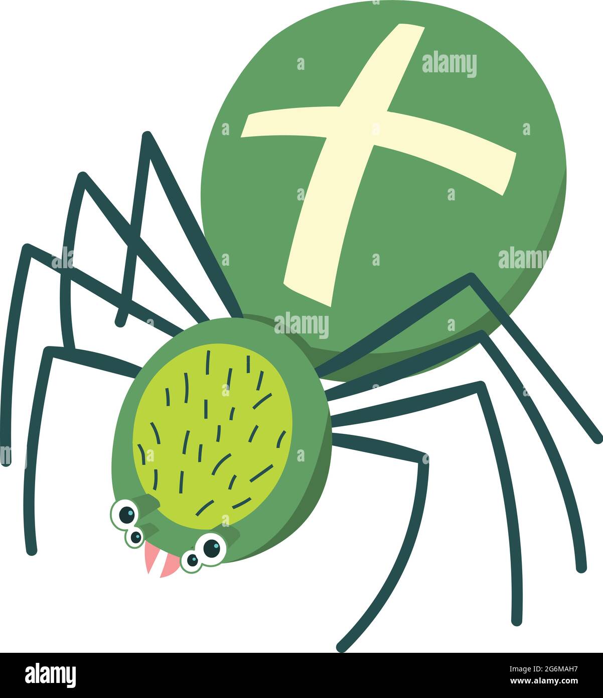 Illustration of a cross-spider Stock Vector