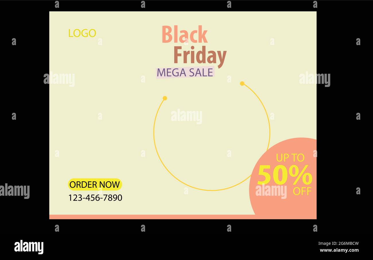 Black friday mega sale flyers template Stock Vector