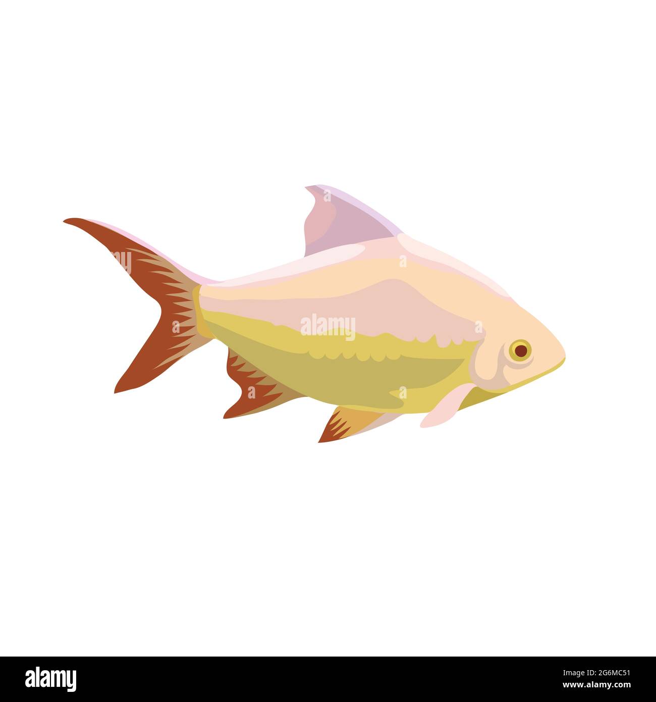 Cartoon illustrations of tropical fish isolated on white background. Stock Vector