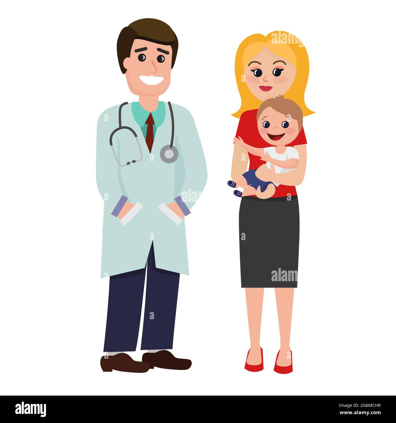 Doctor caring for baby Stock Vector Images Alamy