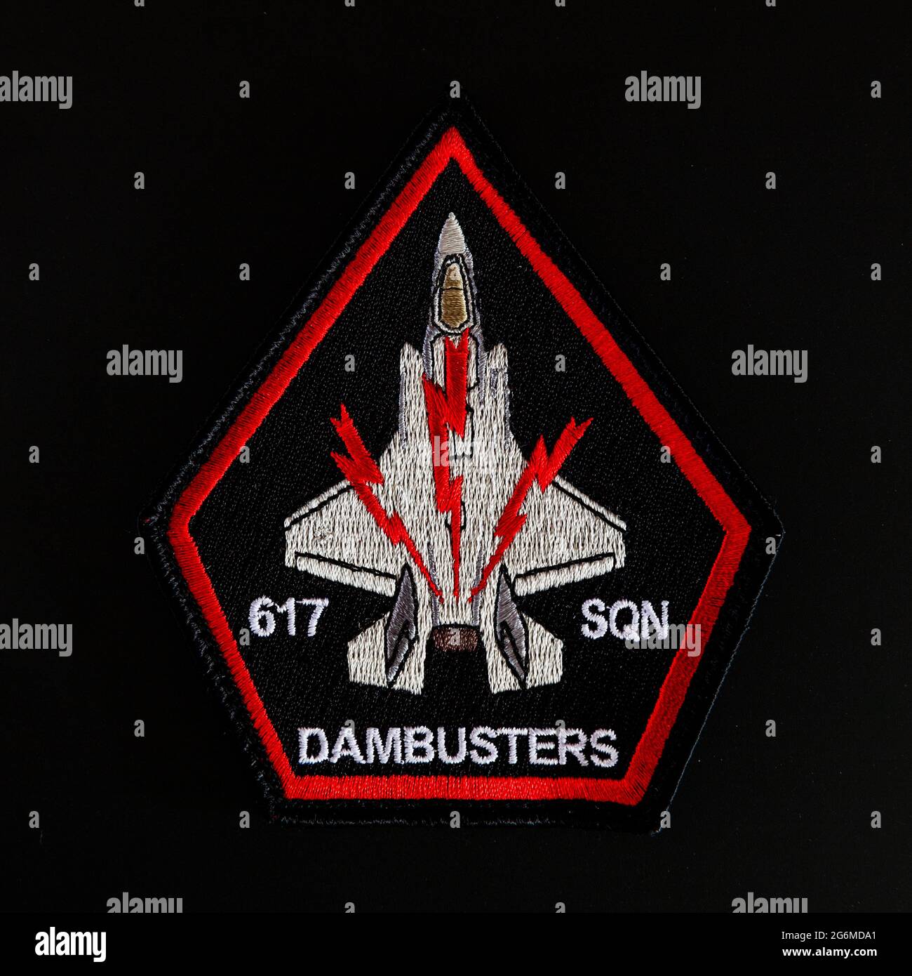 617 Squadron Dambusters Lightning Patch Stock Photo