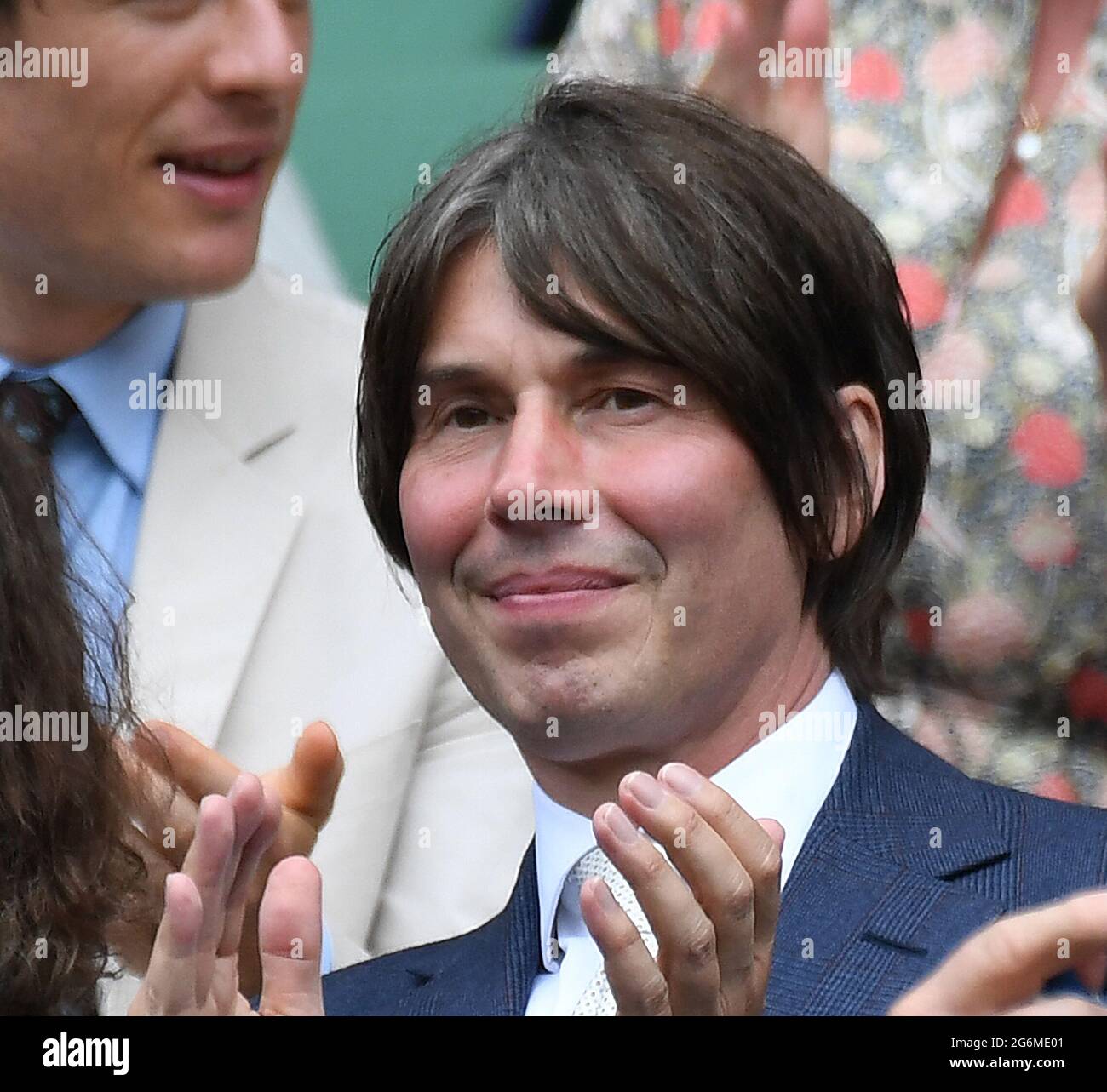 London, Gbr. 07th July, 2021. London Wimbledon Championships Day 9 07/07/2021 Brian Cox in the Royal Box Credit: Roger Parker/Alamy Live News Stock Photo