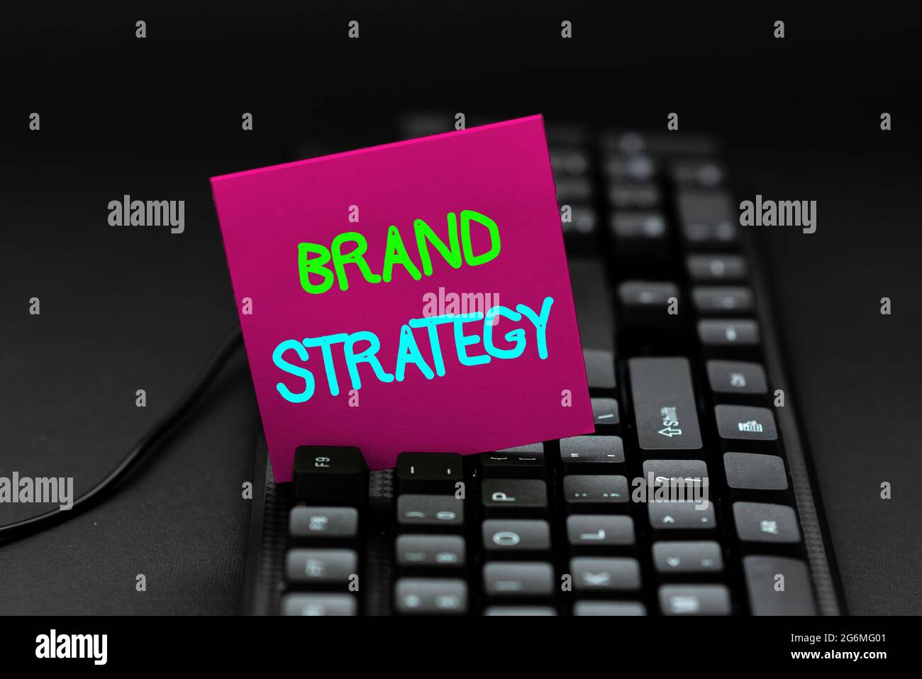 Conceptual caption Brand Strategy. Conceptual photo longterm plan ...