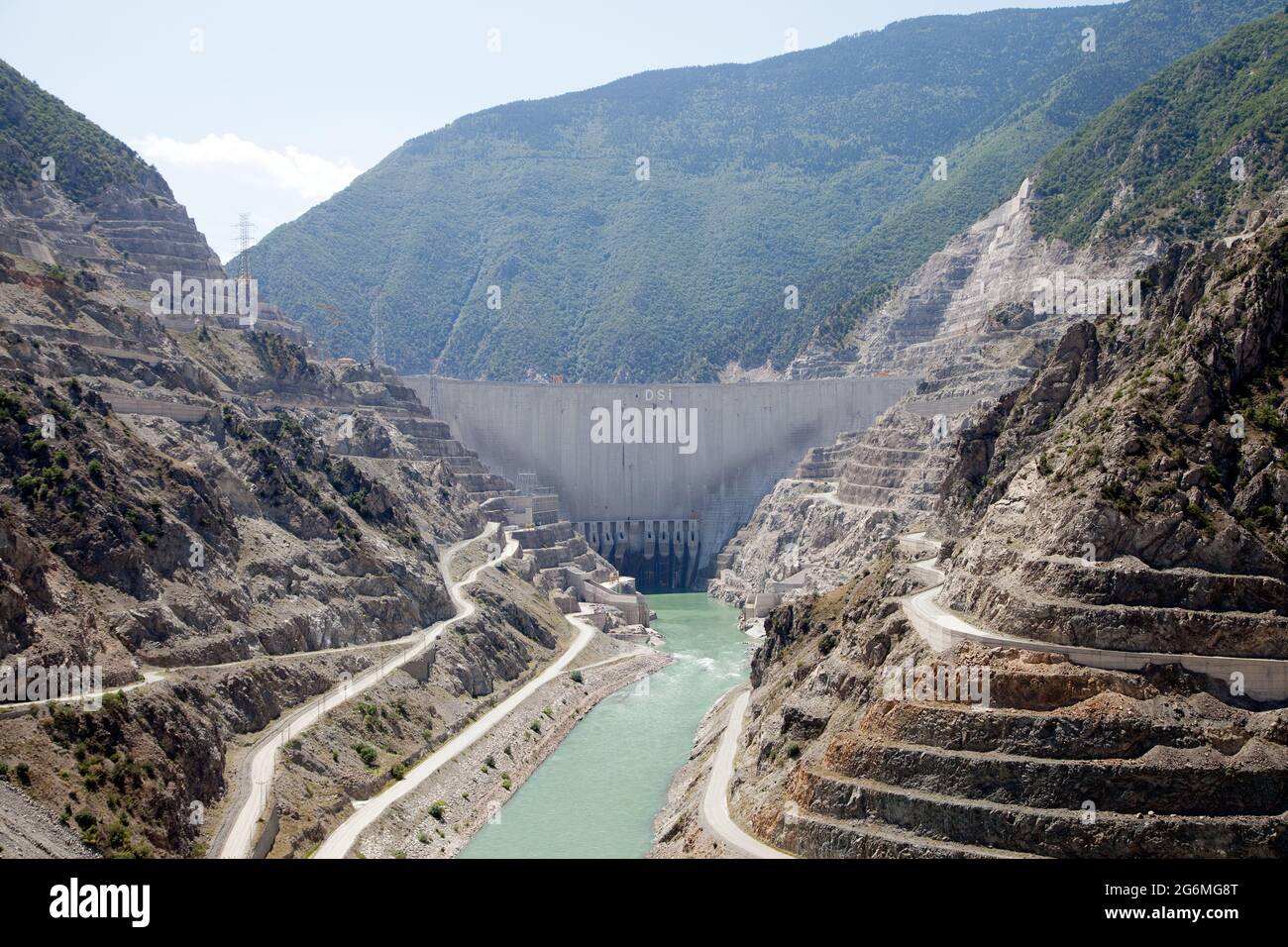 Artvin,Turkey- 20-06-2014 : Deriner Dam view with blue sky Stock Photo -  Alamy