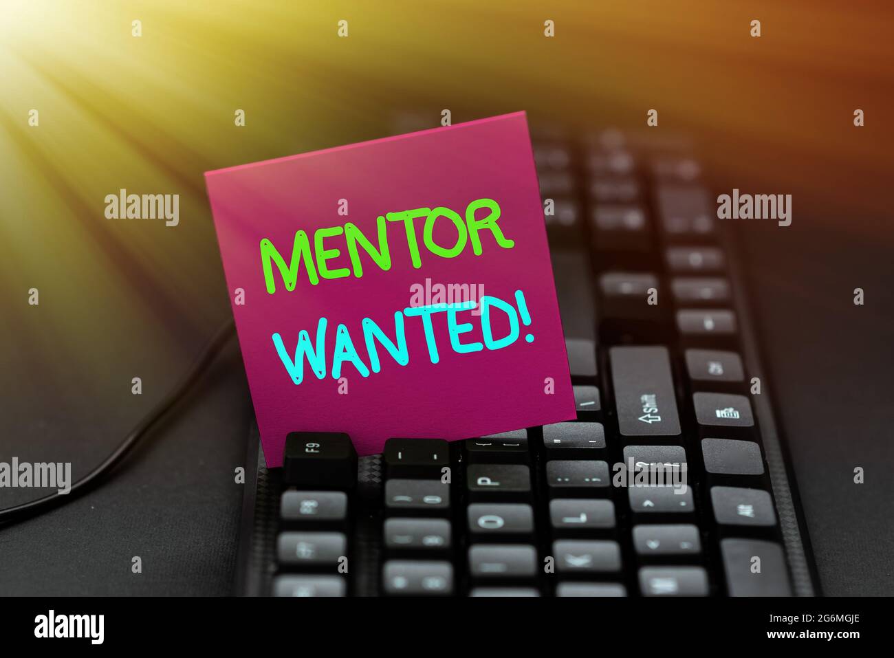 displaying Mentor Wanted. Business overview finding someone who can guide oneself to attain success Creating Computer Programming Services Stock Photo - Alamy