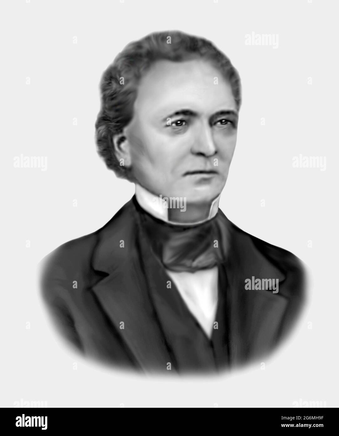 Walter Hunt 1796-1859 American Inventor Mechanic Stock Photo