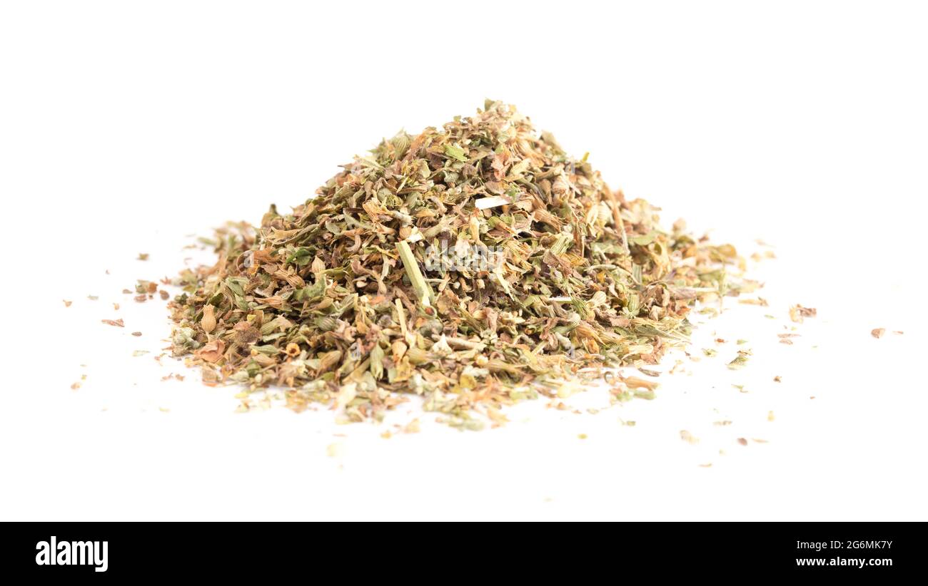 A Pile of Catnip on a White Background Stock Photo